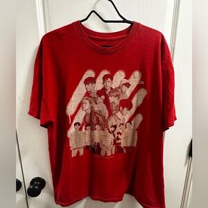 BTS OT7 Red Graphic Tee | Get Ready Showtime | K-Pop Oversized XL